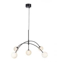 Heaven lampa wisząca czarna/białe klosze 5x28W G9